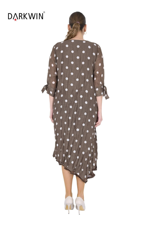 B4085 DARKWIN ELBİSE KAHVE-EKRU - 3