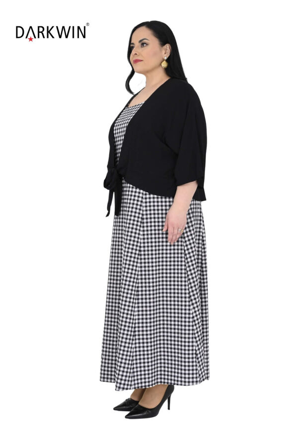 B4094 DARKWIN ELBİSE-HIRKA SIYAH-BEYAZ - 2