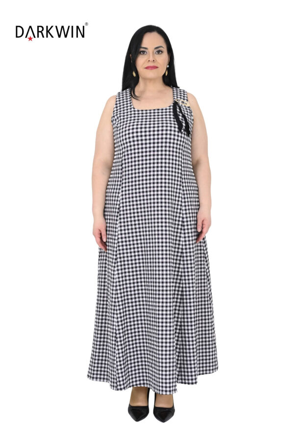 B4094 DARKWIN ELBİSE-HIRKA SIYAH-BEYAZ - 6