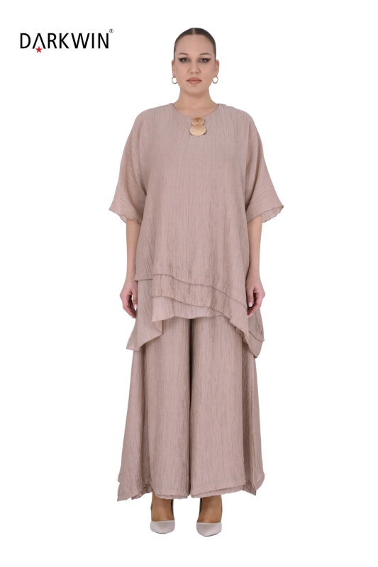 B4098 DARKWIN TUNİK-PANTOLON BEJ - DARKWIN