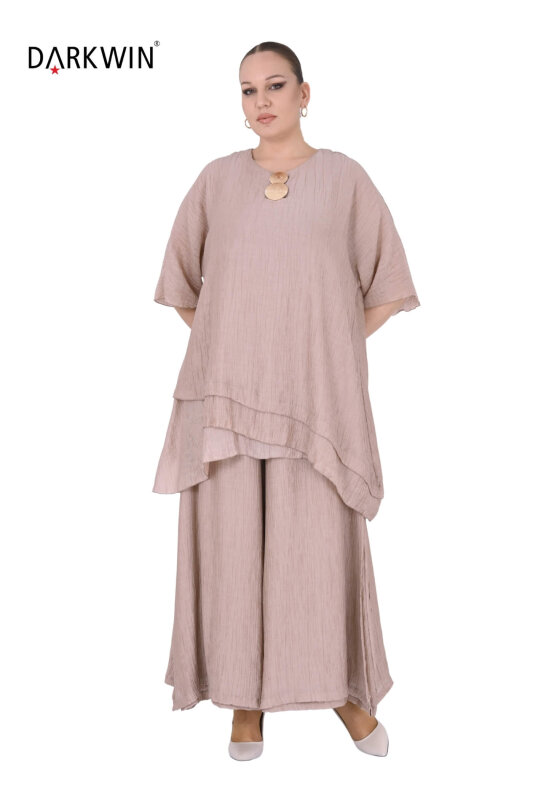 B4098 DARKWIN TUNİK-PANTOLON BEJ - 4