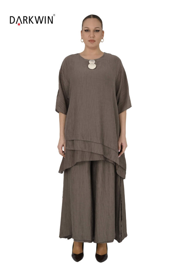 B4098 DARKWIN TUNİK-PANTOLON KAHVE - 1