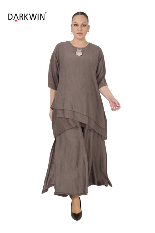 B4098 DARKWIN TUNİK-PANTOLON KAHVE - 4