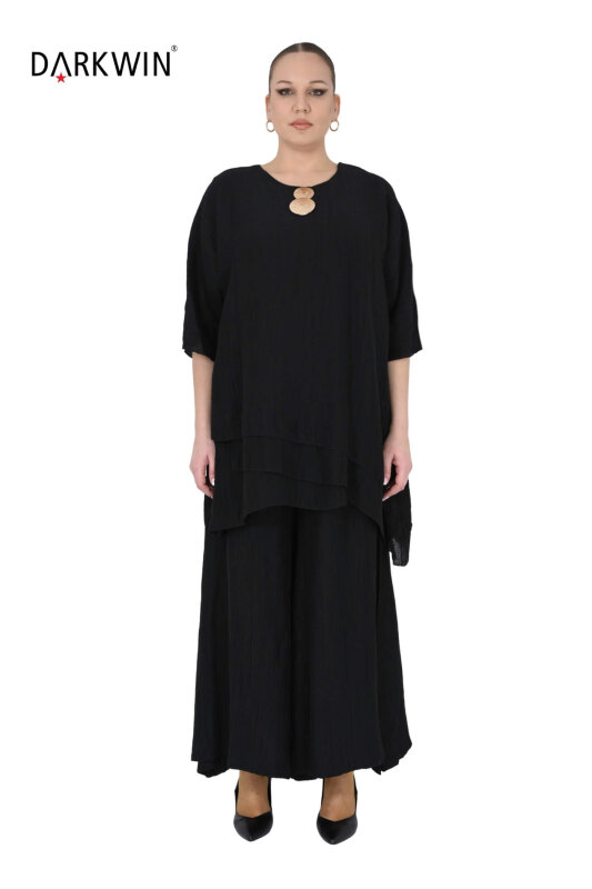 B4098 DARKWIN TUNİK-PANTOLON SIYAH - DARKWIN