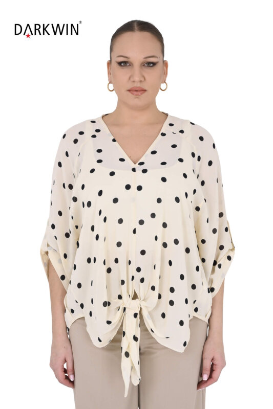 B4104 DARKWIN BLUZ EKRU - DARKWIN