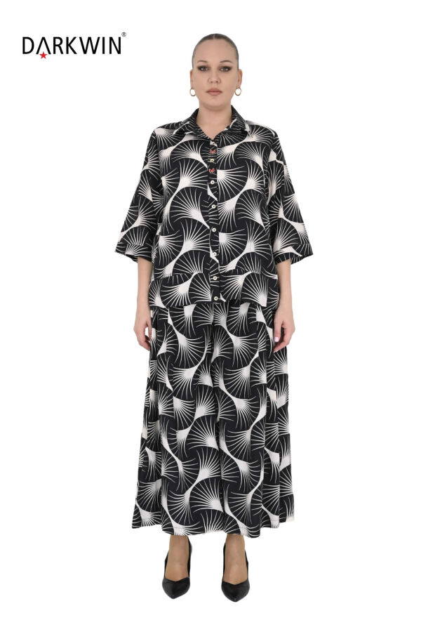 B4105 DARKWIN GÖMLEK-PANTOLON SIYAH-BEJ - 1