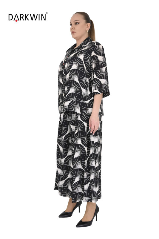 B4105 DARKWIN GÖMLEK-PANTOLON SIYAH-BEJ - DARKWIN (1)