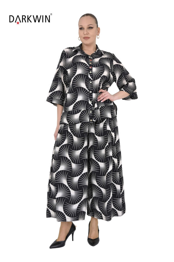 B4105 DARKWIN GÖMLEK-PANTOLON SIYAH-BEJ - 4