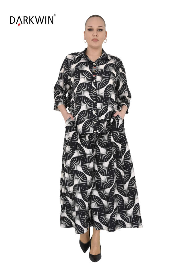 B4105 DARKWIN GÖMLEK-PANTOLON SIYAH-BEJ - 5