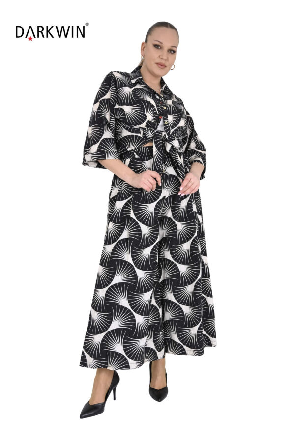 B4105 DARKWIN GÖMLEK-PANTOLON SIYAH-BEJ - 6