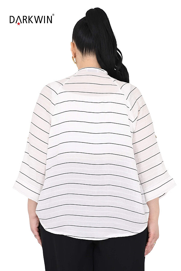 B4129 DARKWIN BLUZ BEYAZ-SIYAH - 3