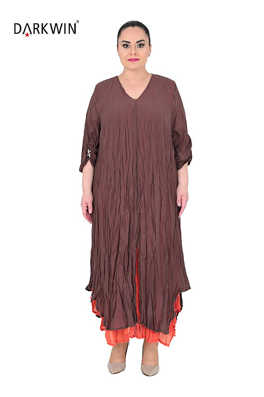 B4188 DARKWIN ELBİSE KAHVE - DARKWIN