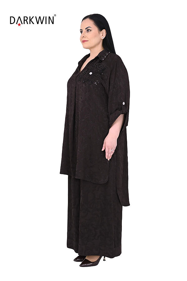 B4199 DARKWIN TUNİK-PANTOLON KAHVE - 4