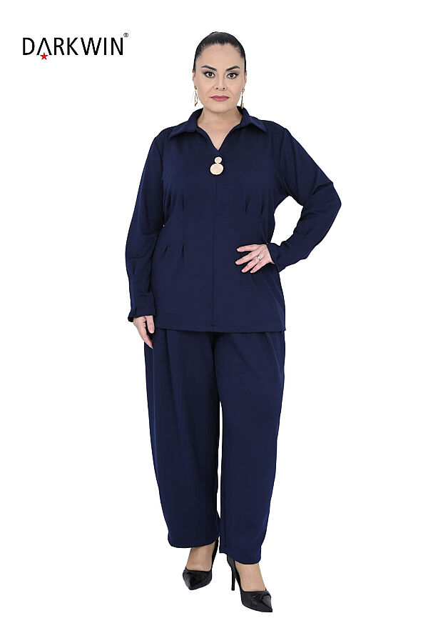 B4215 DARKWIN BLUZ-PANTOLON K.LACIVERT - 4