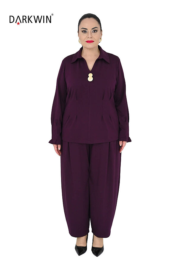B4215 DARKWIN BLUZ-PANTOLON BORDO - 1