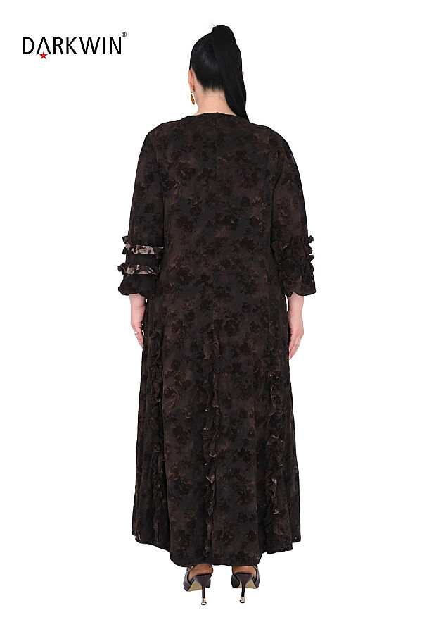 B4222 DARKWIN ELBİSE KAHVE-SIYAH - 3