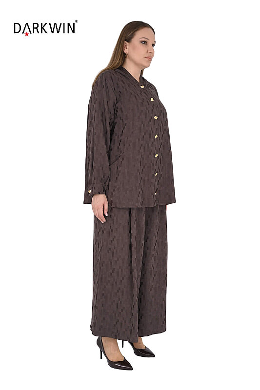 B4224 DARKWIN BLUZ-PANTOLON KAHVE - DARKWIN (1)