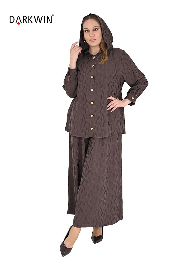B4224 DARKWIN BLUZ-PANTOLON KAHVE - 4