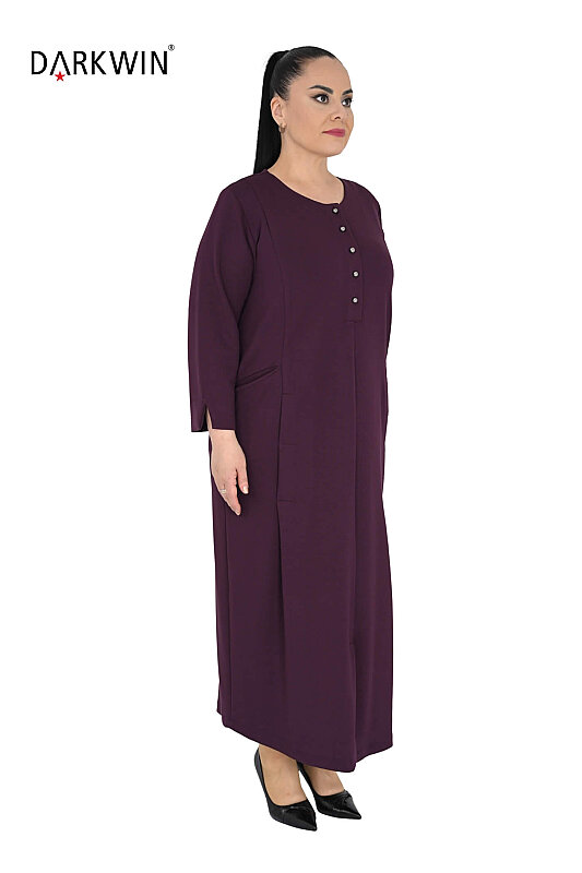 B4232 DARKWIN ELBİSE BORDO - Darkwin (1)