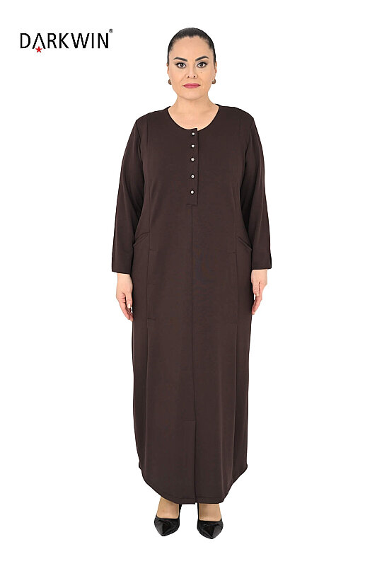 B4232 DARKWIN ELBİSE KAHVE - DARKWIN