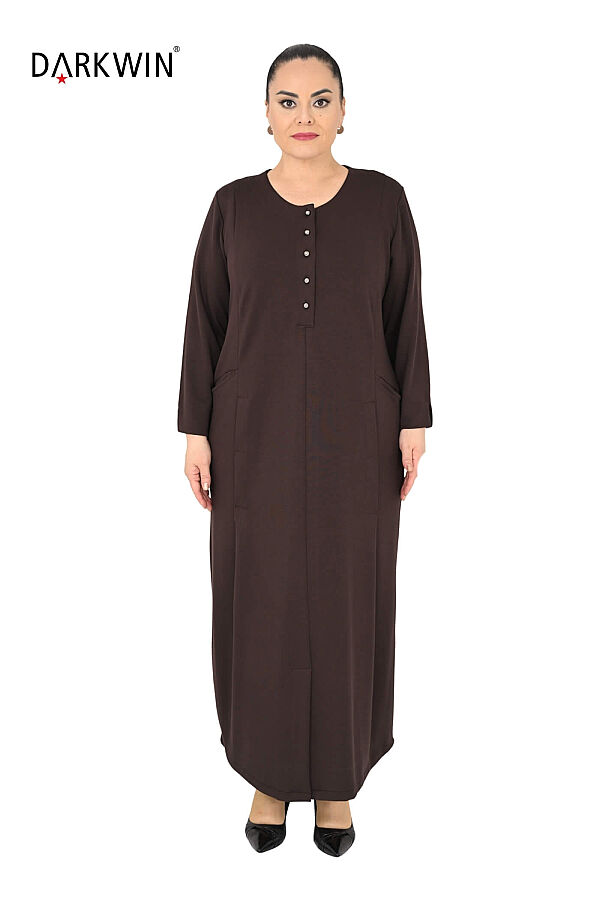 B4232 DARKWIN ELBİSE KAHVE - 1