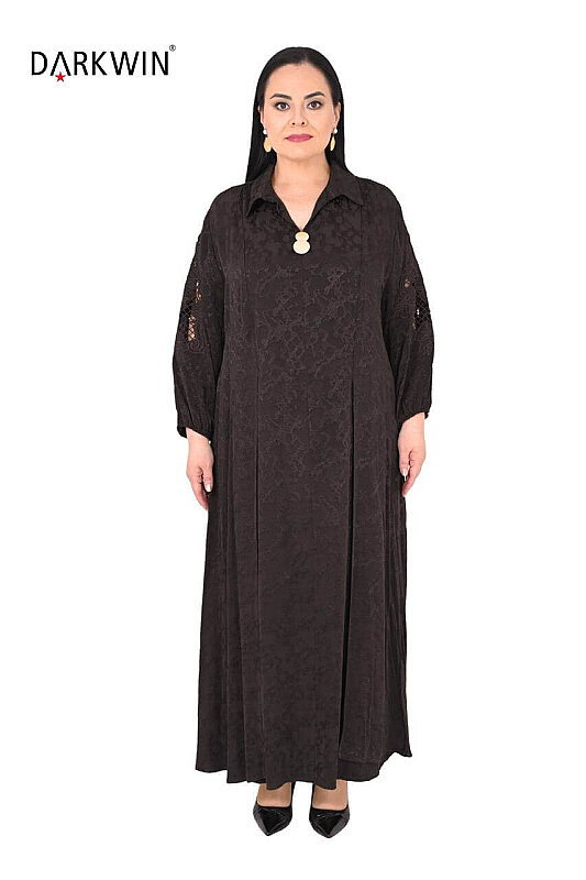 B4236 DARKWIN ELBİSE KAHVE - DARKWIN