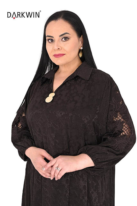 B4236 DARKWIN ELBİSE KAHVE - 4