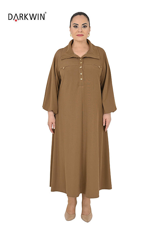B4247 DARKWIN ELBİSE CAMEL - DARKWIN