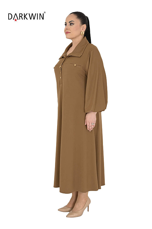 B4247 DARKWIN ELBİSE CAMEL - DARKWIN (1)