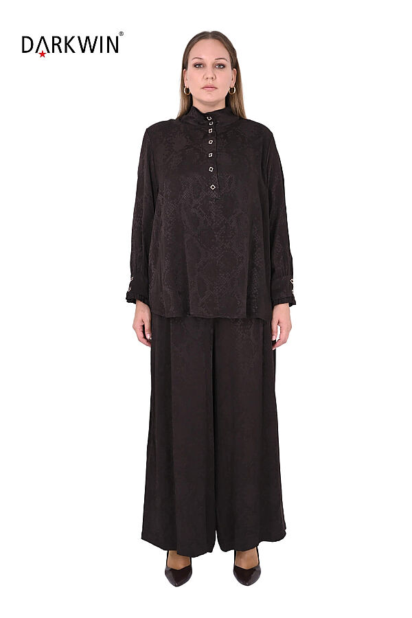 B4266 DARKWIN BLUZ-PANTOLON KAHVE - 1