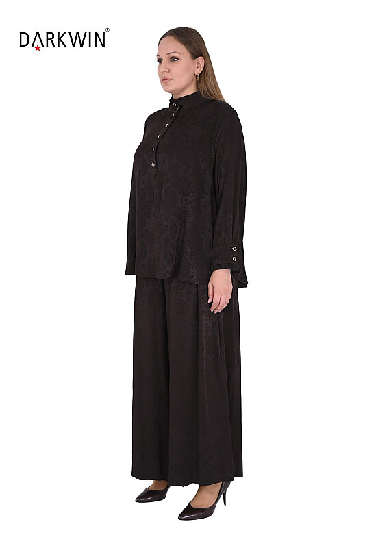 B4266 DARKWIN BLUZ-PANTOLON KAHVE - 2