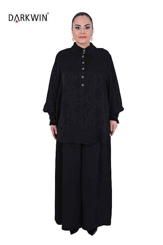 B4266 DARKWIN BLUZ-PANTOLON SIYAH - 1