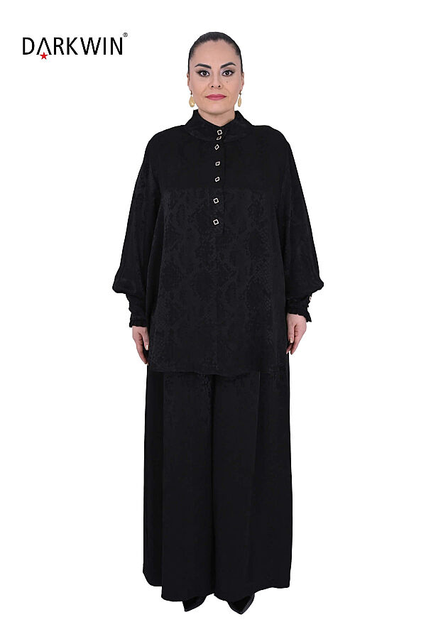 B4266 DARKWIN BLUZ-PANTOLON SIYAH - 1