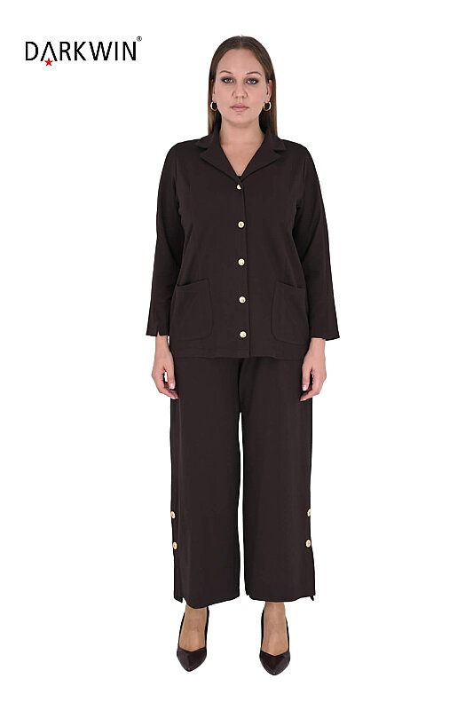 B4270 DARKWIN CEKET-PANTOLON KAHVE - DARKWIN