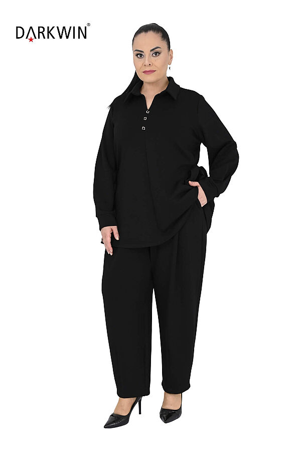B4275 DARKWIN BLUZ-PANTOLON SIYAH - 4
