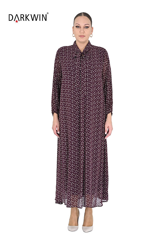 B4279-E DARKWIN ELBİSE BORDO - Darkwin