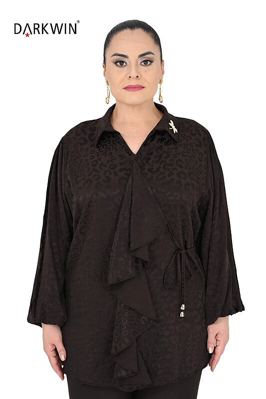 B4296 DARKWIN TUNİK KAHVE - Darkwin