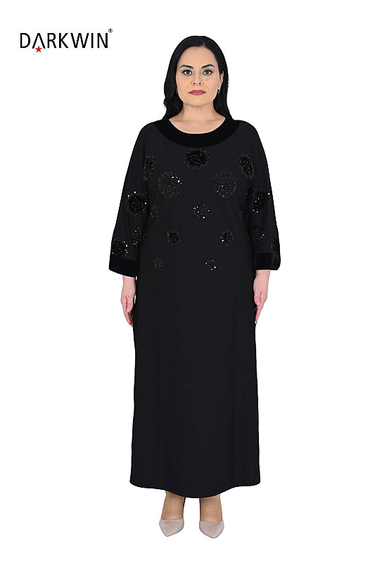 B4368 DARKWIN ELBİSE SIYAH - Darkwin