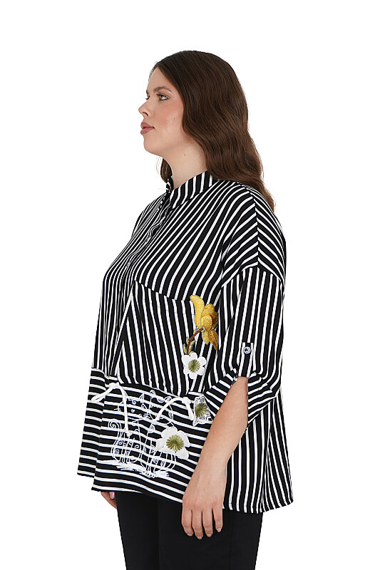 B4679 DARKWIN BLUZ SIYAH-BEYAZ - DARKWIN (1)