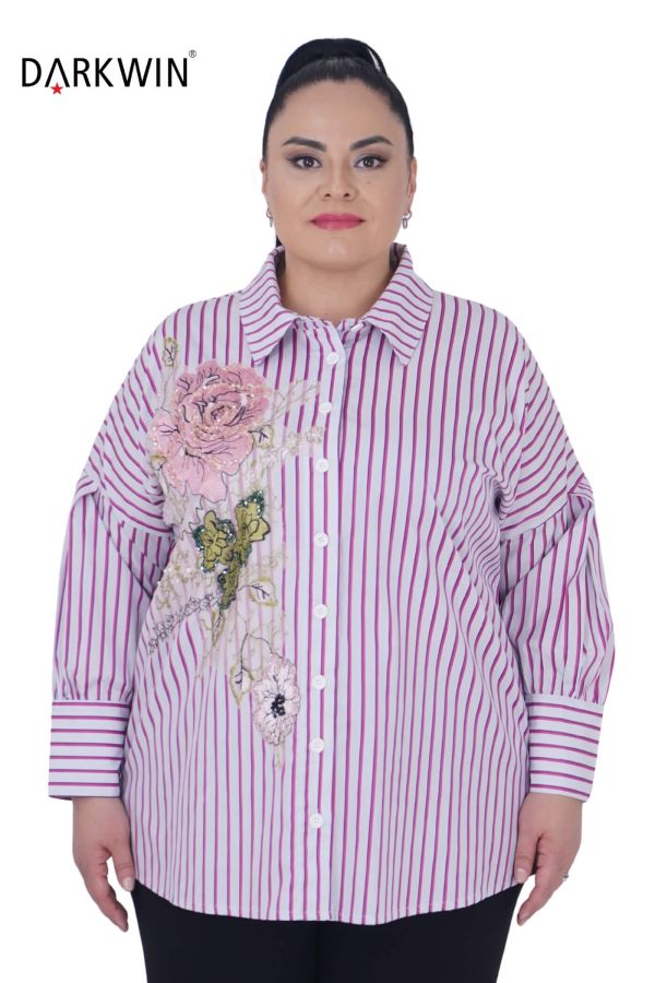 DR-518 DARKWIN GÖMLEK FUSYA - 1