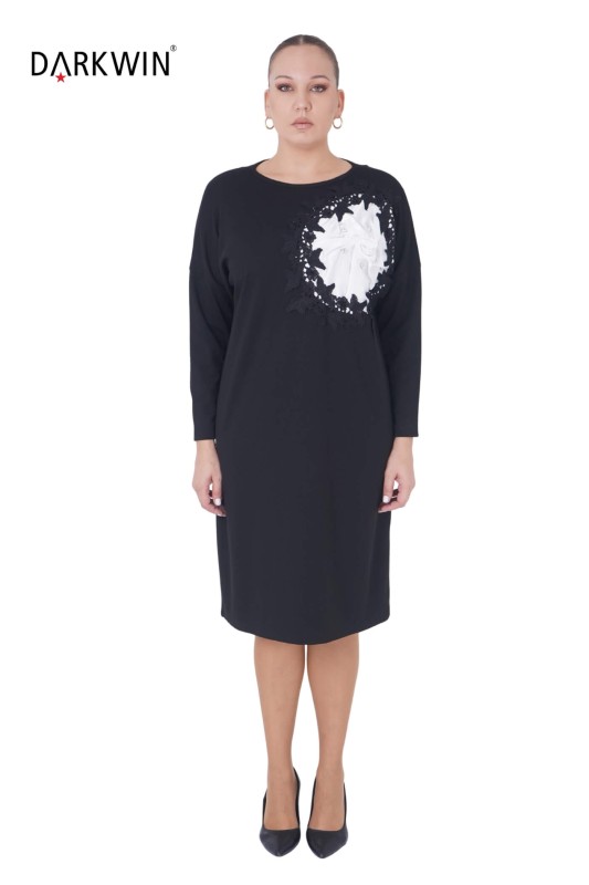 DARKWIN - DR-535 DARKWIN ELBİSE SIYAH (1)