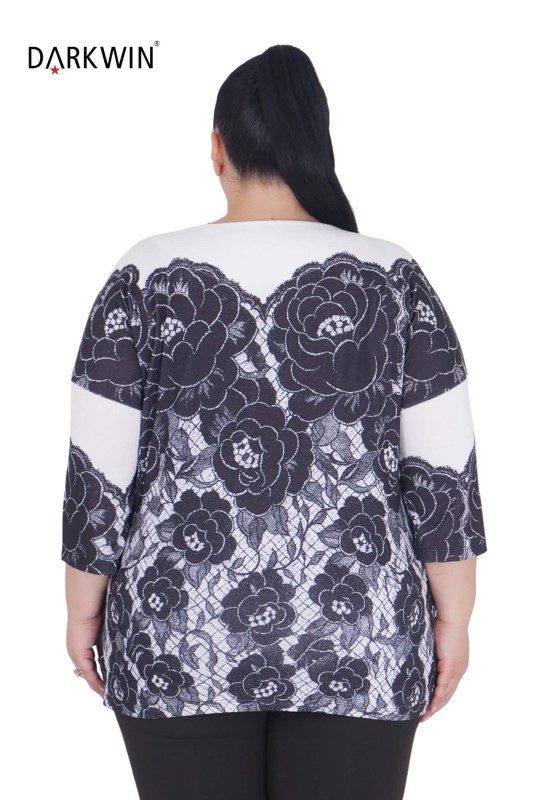 DR-539 DARKWIN BLUZ BEYAZ-SIYAH - 3