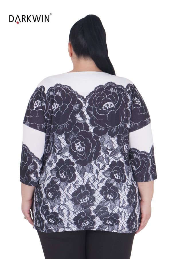 DR-539 DARKWIN BLUZ BEYAZ-SIYAH - 3