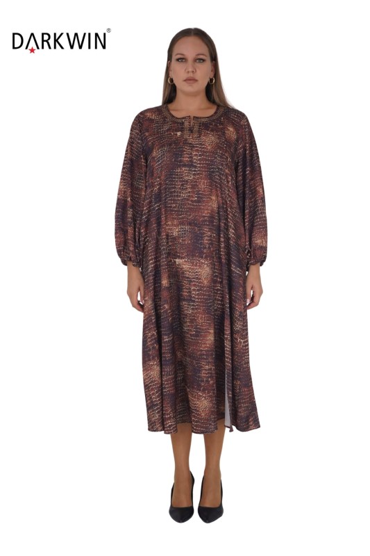 K1020 DARKWIN ELBİSE KAHVE - Darkwin