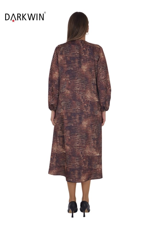 K1020 DARKWIN ELBİSE KAHVE - 3