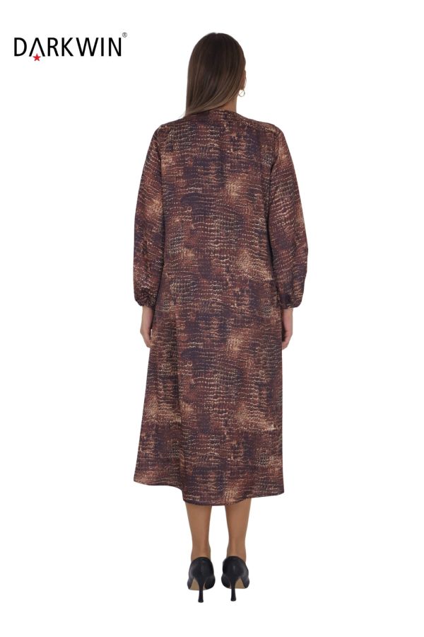 K1020 DARKWIN ELBİSE KAHVE - 3