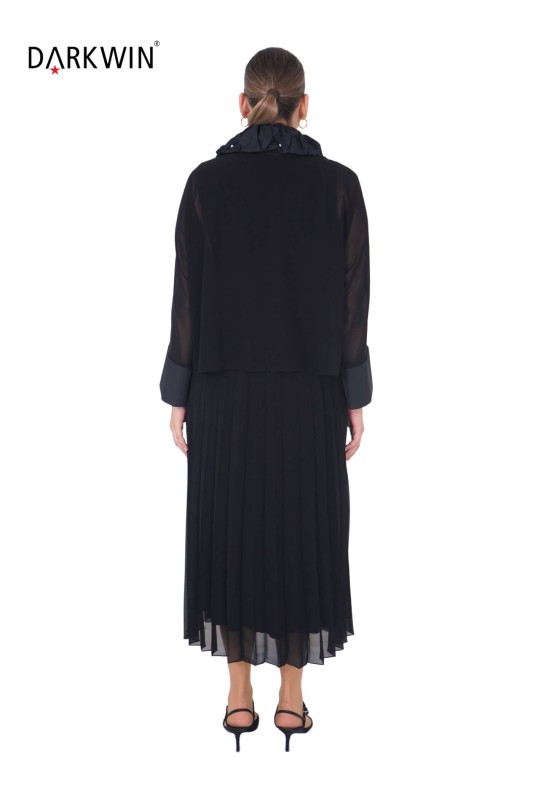 K2033 DARKWIN ELBİSE-MONT SIYAH - 3
