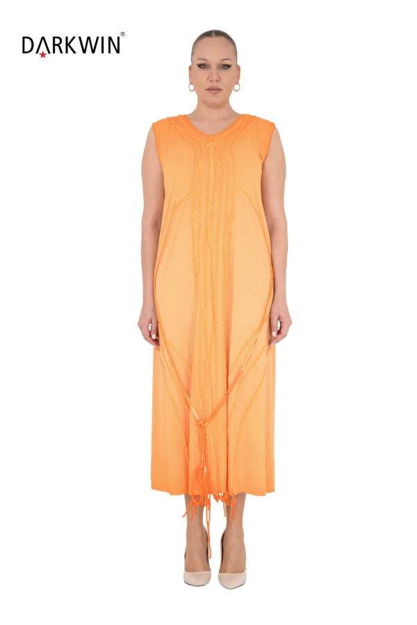 N-6141 NEONLXB ELBİSE ORANGE - 1