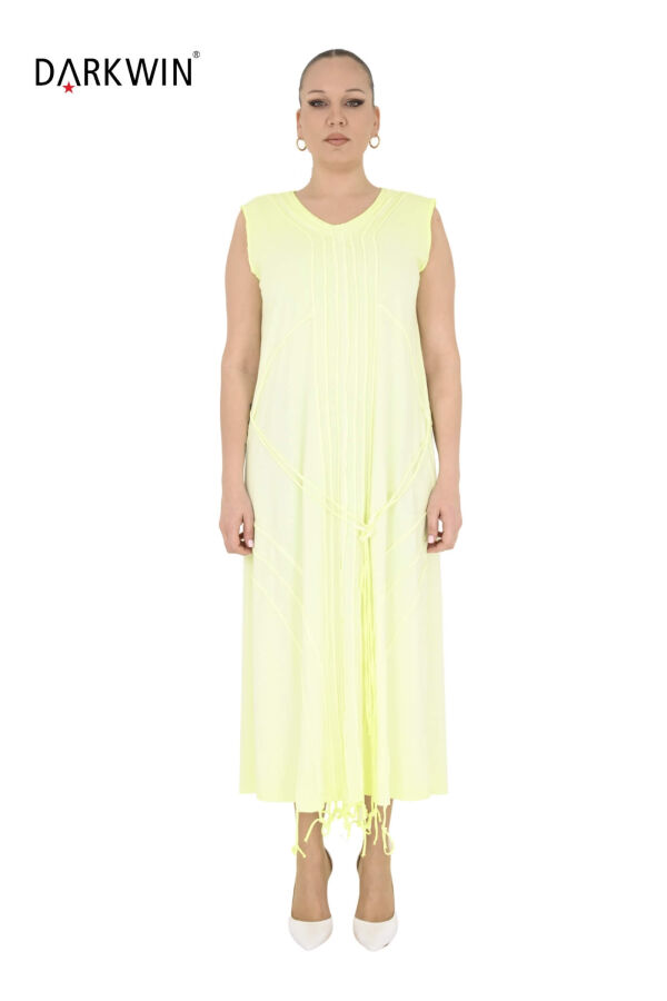 N-6141 NEONLXB ELBİSE SARI - 1