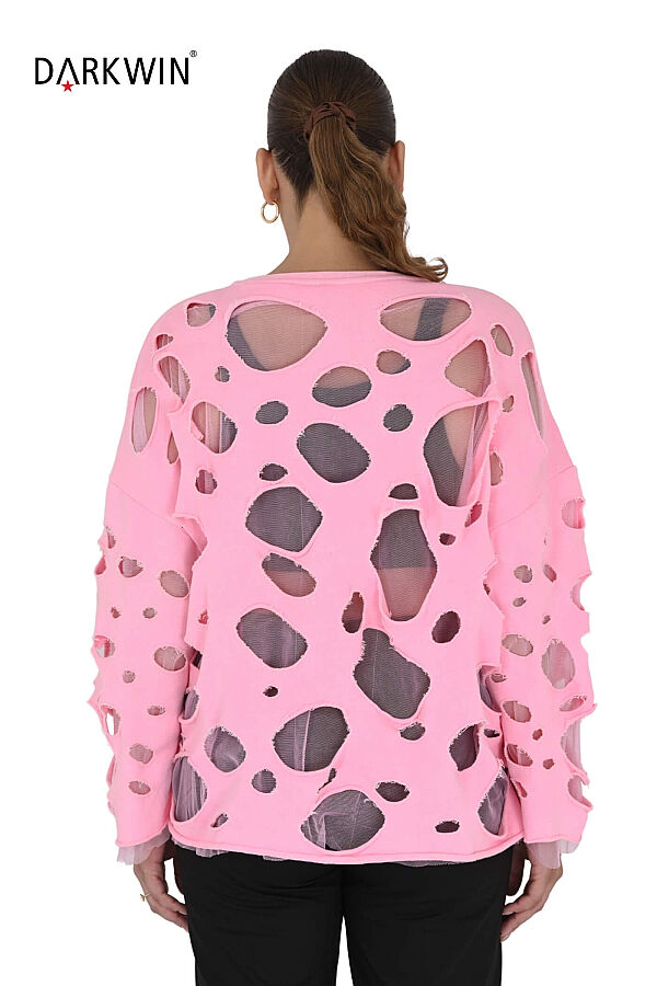 N-7004 NEONXLAB SWEATSHIRT PEMBE - 3